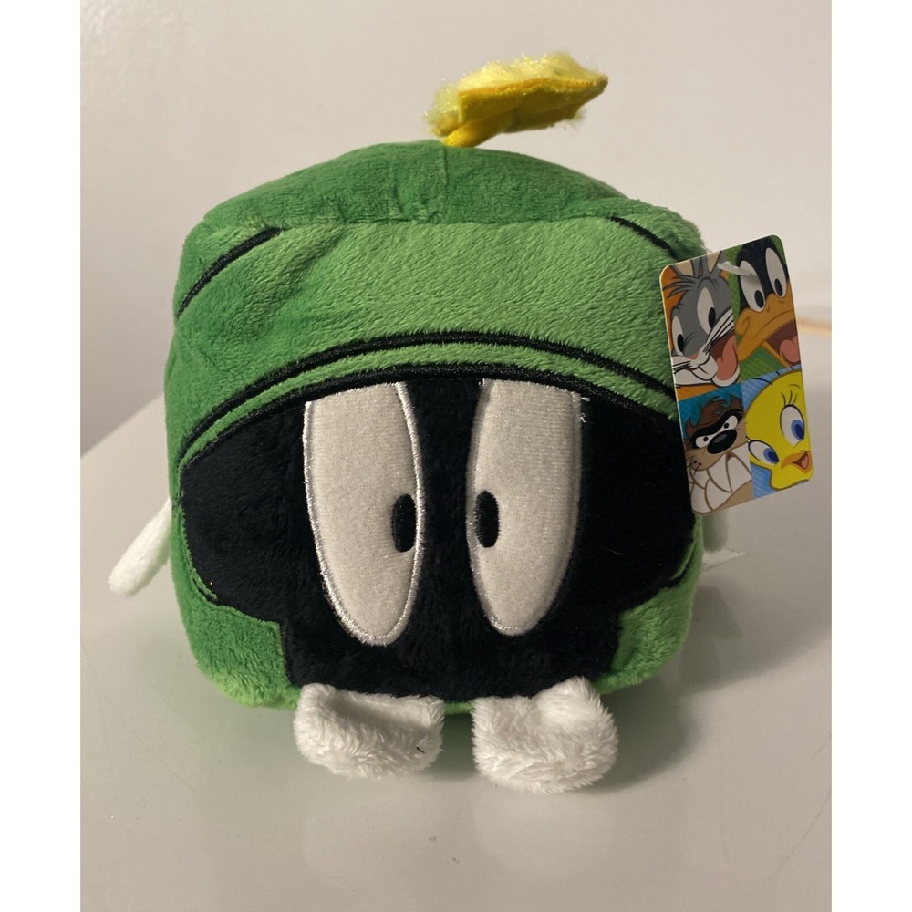 Six Flags Looney Tunes Marvin Martian Head Plush With Tags